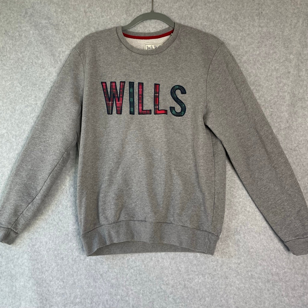Jack Wills Gray Pullover Sweatshirt Medium